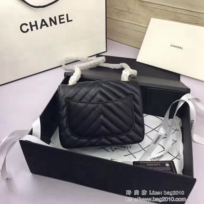 香奈兒CHANEL 升級版V線1115進口球紋皮單肩斜挎鏈條包 DSC1806